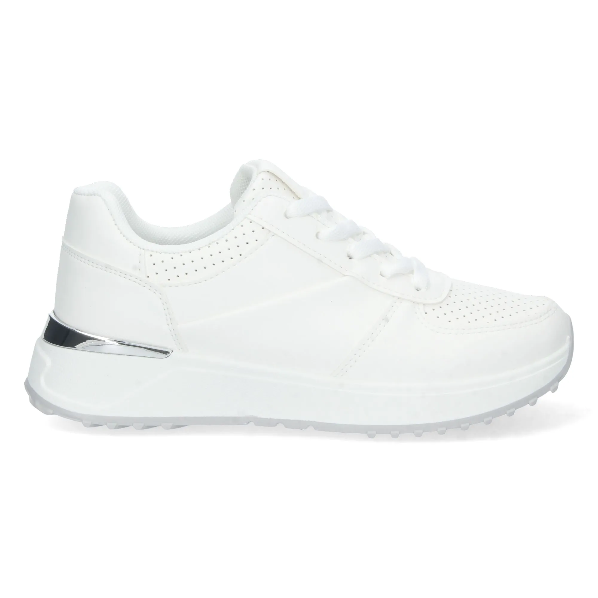 Zapatilla deportiva lazos mujer color blanco