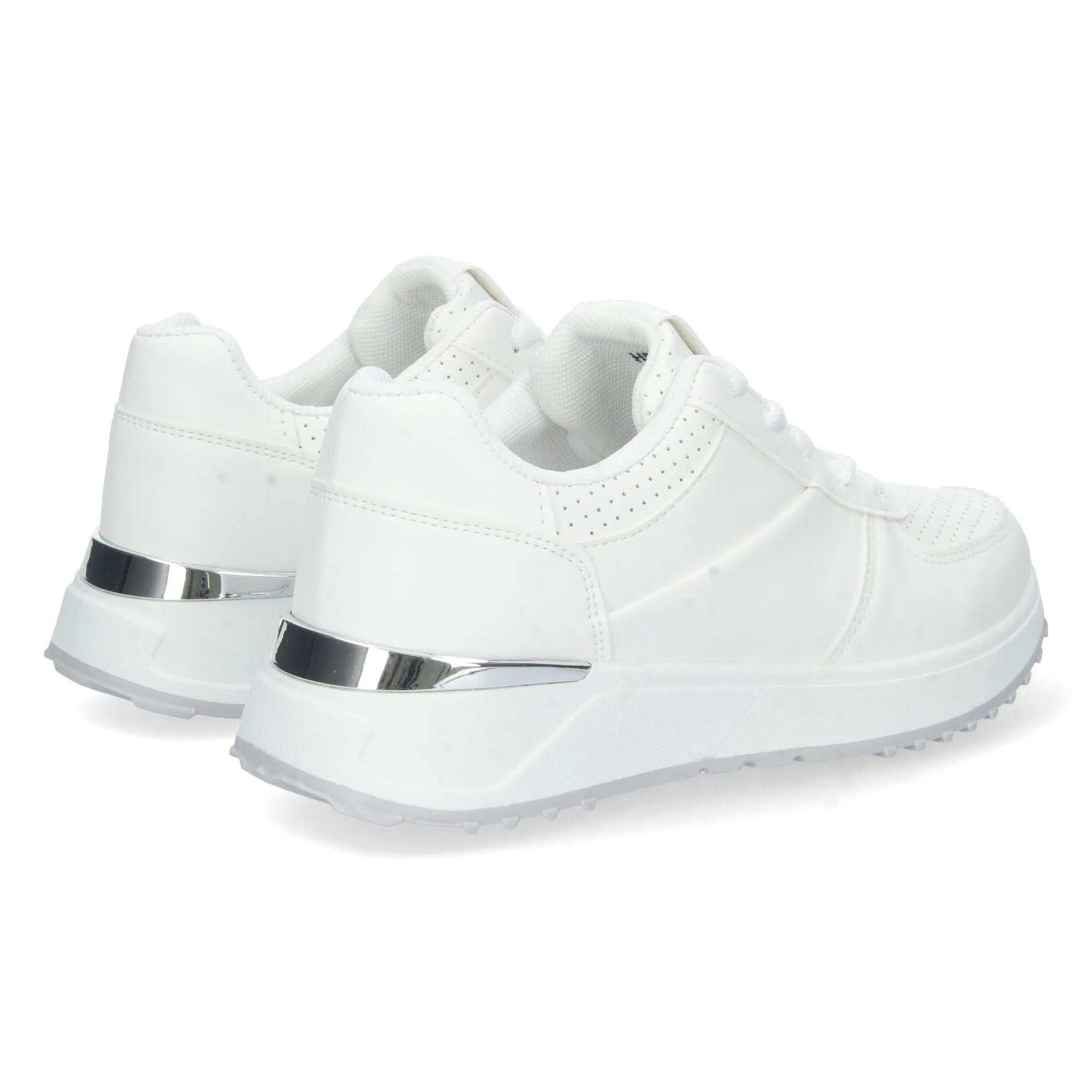 Zapatilla deportiva lazos mujer color blanco