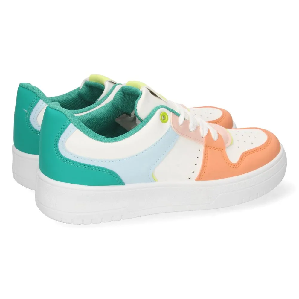 Zapatilla para Mujer de Plataforma con Cierre de Cordones Perforado en la Punta Primavera Verano