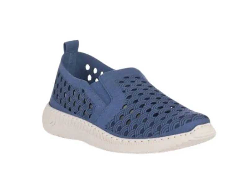 ZAPATILLA SLIP ON DE MICROFIBRA ROAL EN COLOR AZUL 3707