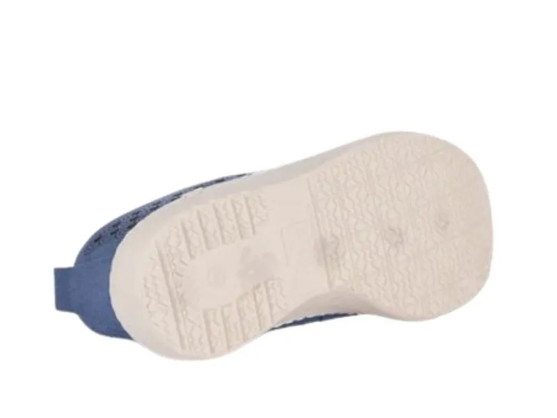 ZAPATILLA SLIP ON DE MICROFIBRA ROAL EN COLOR AZUL 3707