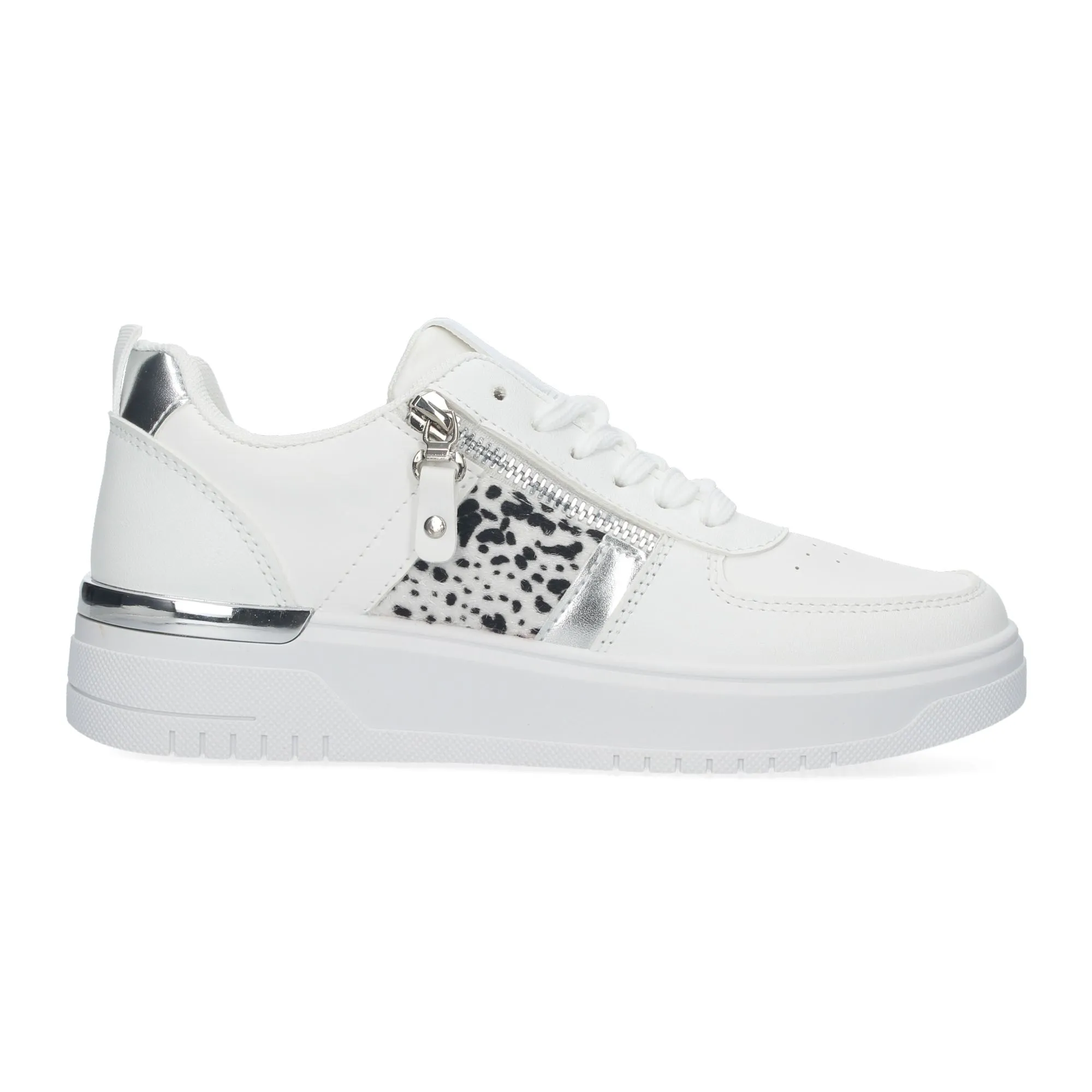 ZAPATILLAS CóMODAS PARA MUJER COLOR BLANCO ANIMAL PRINT A66