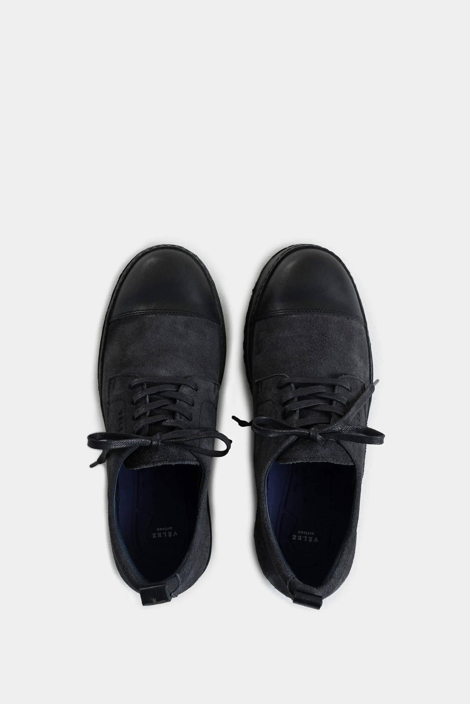 Zapatos cordón sunset de cuero para hombre mezcla de texturas