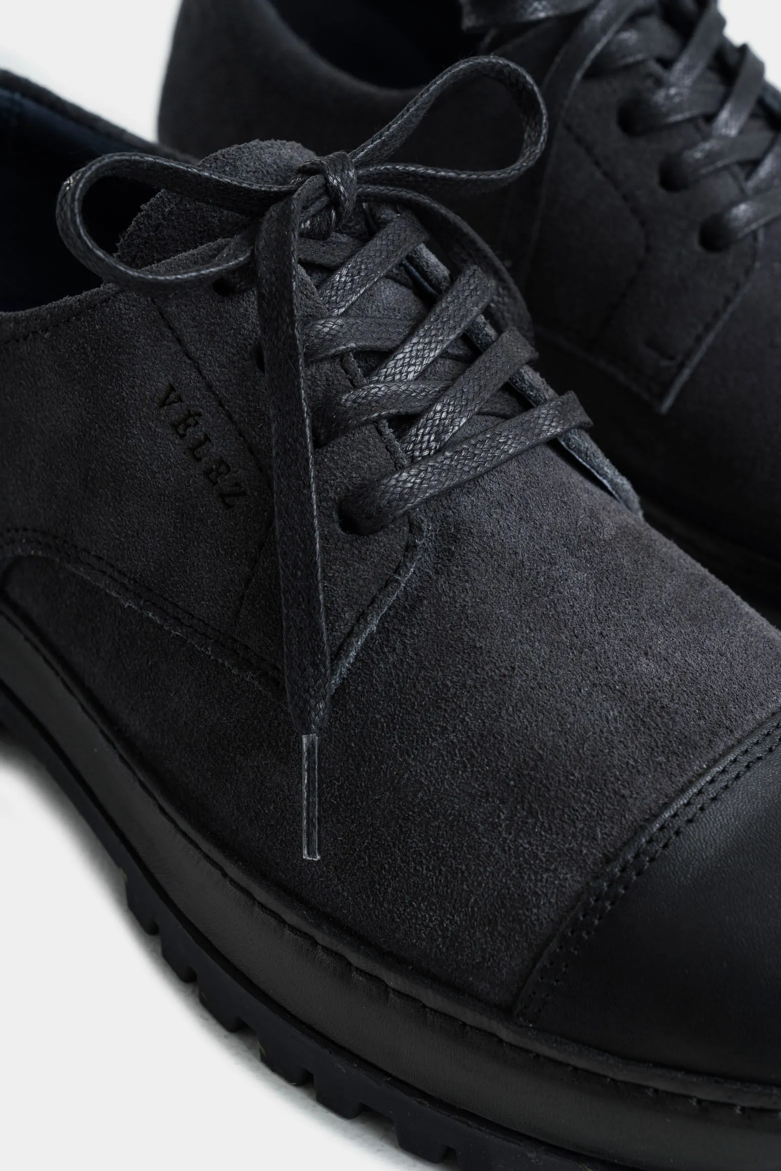 Zapatos cordón sunset de cuero para hombre mezcla de texturas