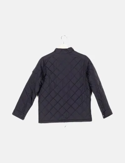 Zara Plumas azul marino acolchado