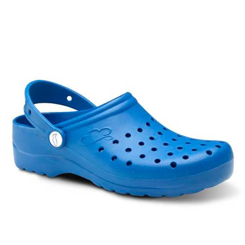 ZUECO SANITARIO FLOTANTES GRUYERE AZUL ELéCTRICO  FELIZ CAMINAR