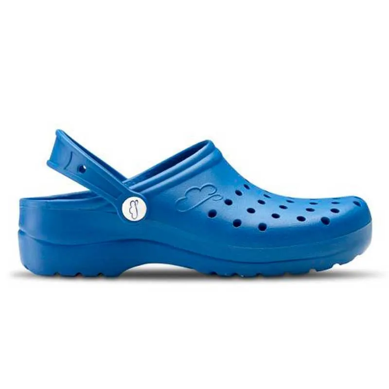 ZUECO SANITARIO FLOTANTES GRUYERE AZUL ELéCTRICO  FELIZ CAMINAR