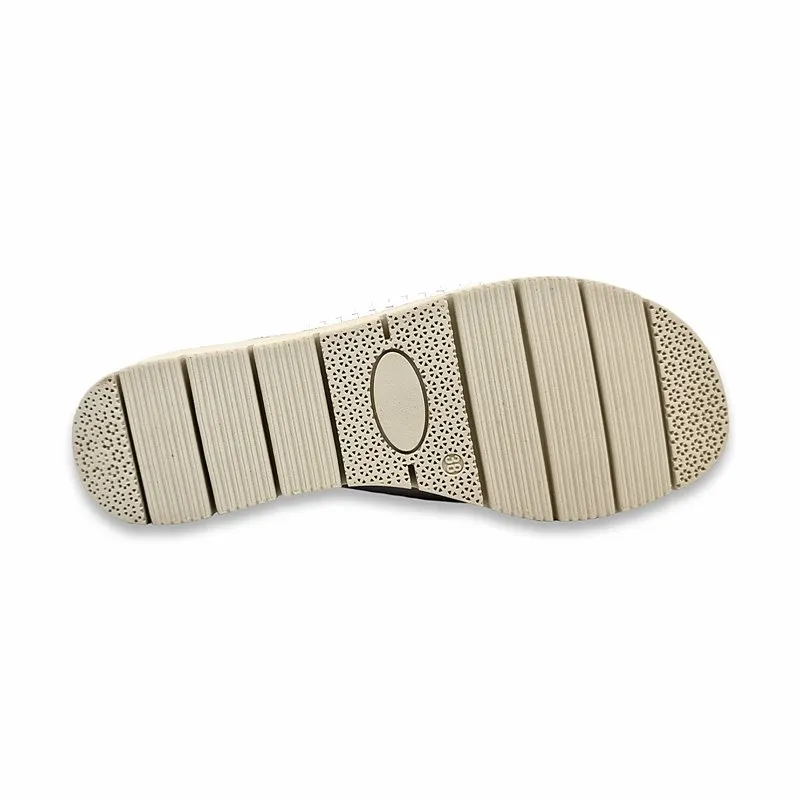Zuecos Cuña Baja Mujer Piel Punta Abierta Plantilla Acolchada 24802 Blanco, de Blusandal